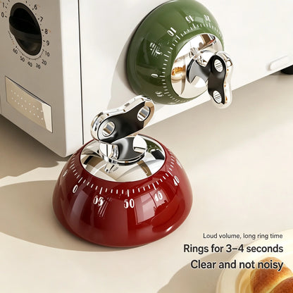 Magnetic Mechanical Kitchen Timer – 60-Min Countdown, No Battery