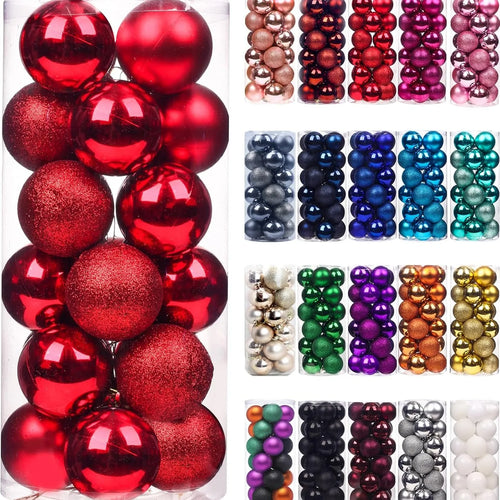 Christmas Ball Ornaments Set 24-36 Pcs – Tree Hanging Decorations