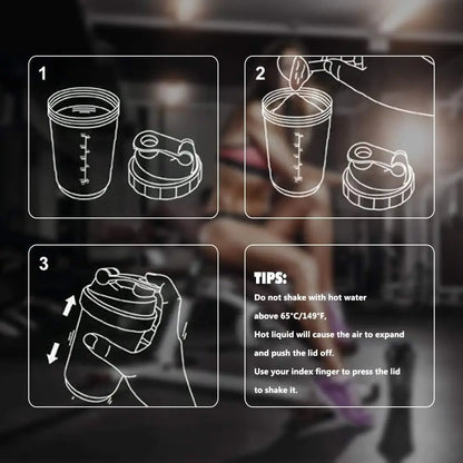 3 Layer Protein Shaker Bottle with Powder Storage
