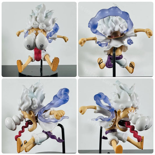 5 Piece One Piece Luffy Gear 5 Nika PVC Figure Set