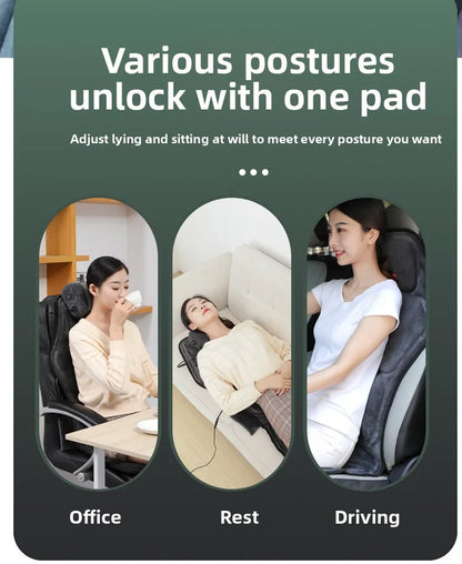 Full Body Massage Seat Cushion with Heat & Lumbar Airbag