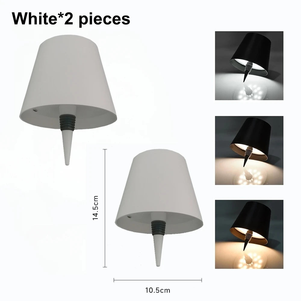 Wireless LED Table Lamp – Rechargeable Touch Dimmer for Bar, Cafe & Home