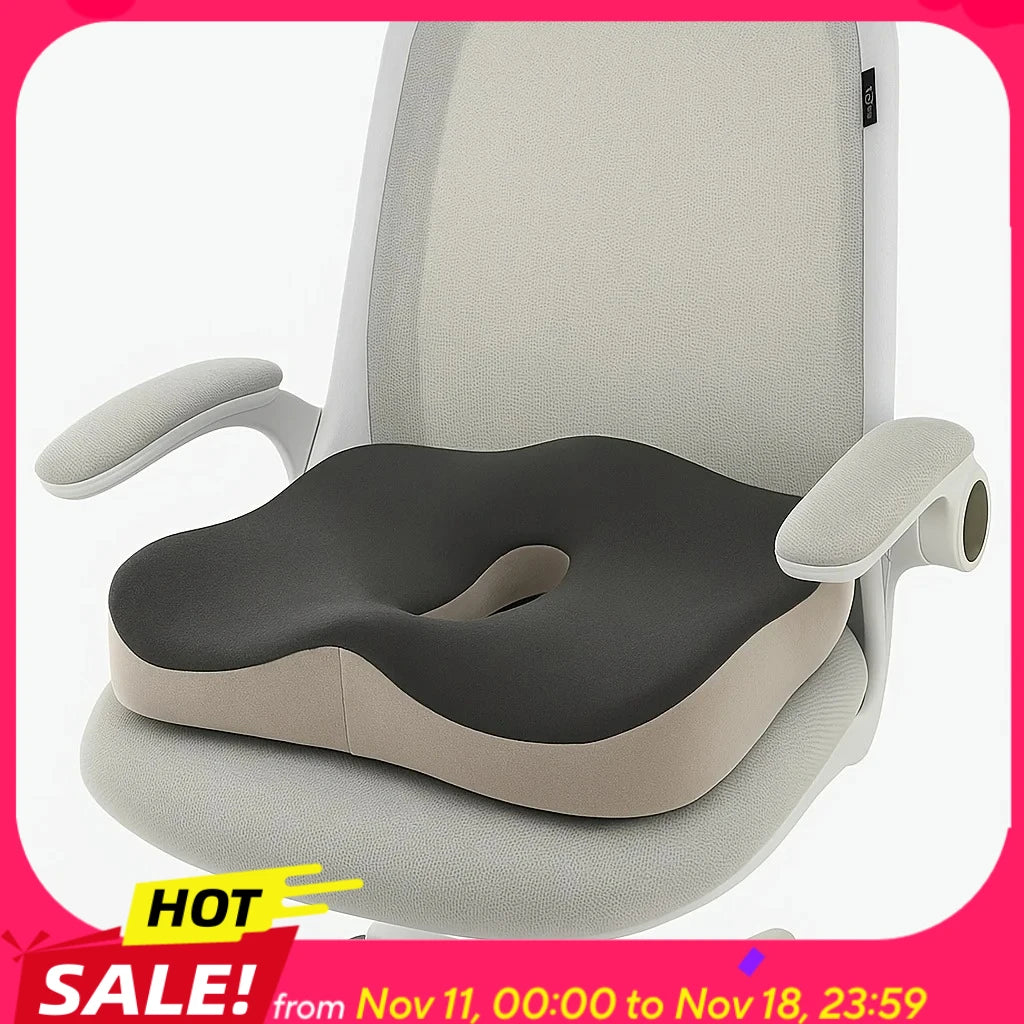 3D Ergonomic Memory Foam Seat Cushion for Office Chair