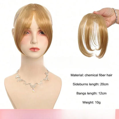 Clip-In Bangs Hair Extension – Natural Seamless Middle Part Fringe
