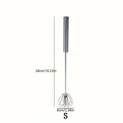 Semi-Automatic Egg Beater – Stainless Steel Hand Whisk