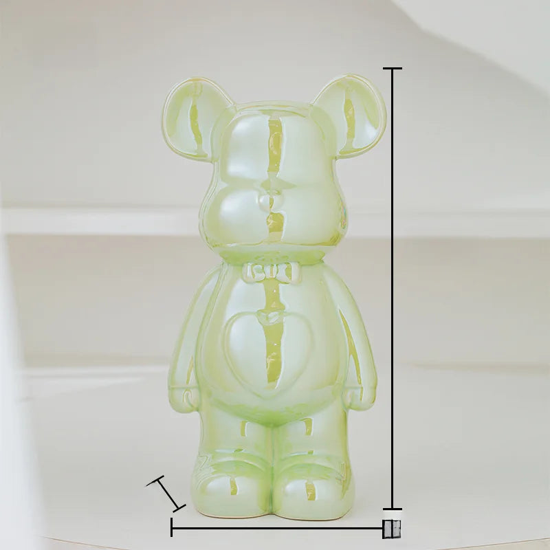 Bear Brick Ceramic Statue – Aesthetic Home Decor Figurine