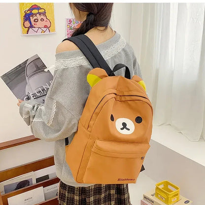 Rilakkuma Cute Bear Large Capacity School Backpack