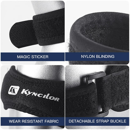 Patella Knee Strap Adjustable Silicone Tendon Support Band for Running Sports