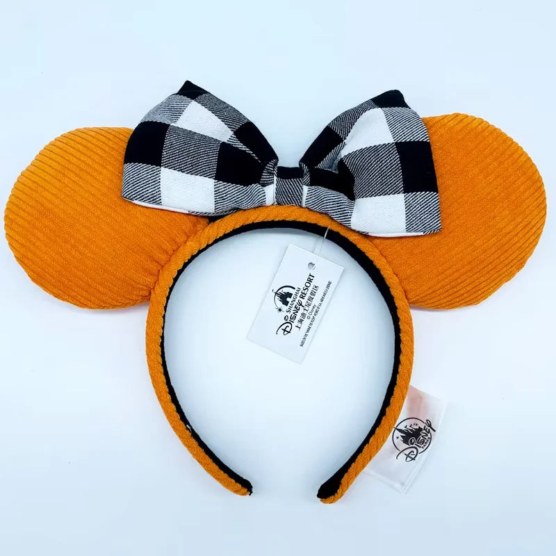 Disney Minnie Mouse Ears Headband – Plush Bow for Adults & Kids