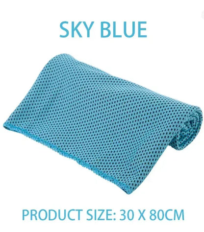 Microfiber Cooling Towel with Carabiner Case – Quick Dry Ice Towel for Sports & Outdoor