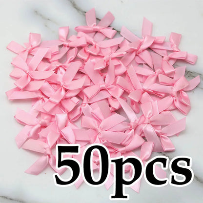 Satin Ribbon Bows 50pcs for DIY Crafts & Gift Wrapping