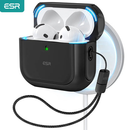 ESR AirPods Pro Case – Heavy-Duty Drop Protection with Carabiner Clip