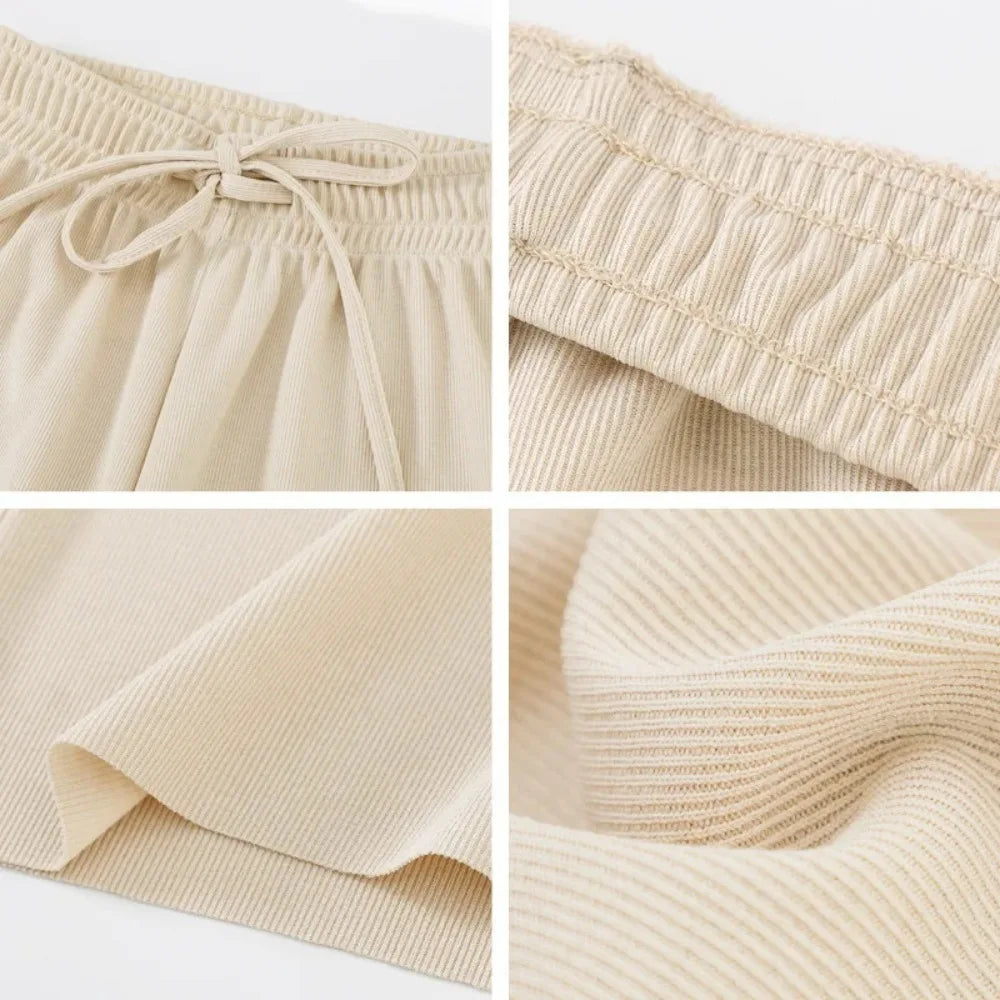 Wide Leg Pants for Women – Ice Silk Elastic Waist Casual Trousers