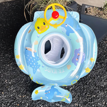 Baby Swim Ring Inflatable Seat Float with Ocean Friends Print