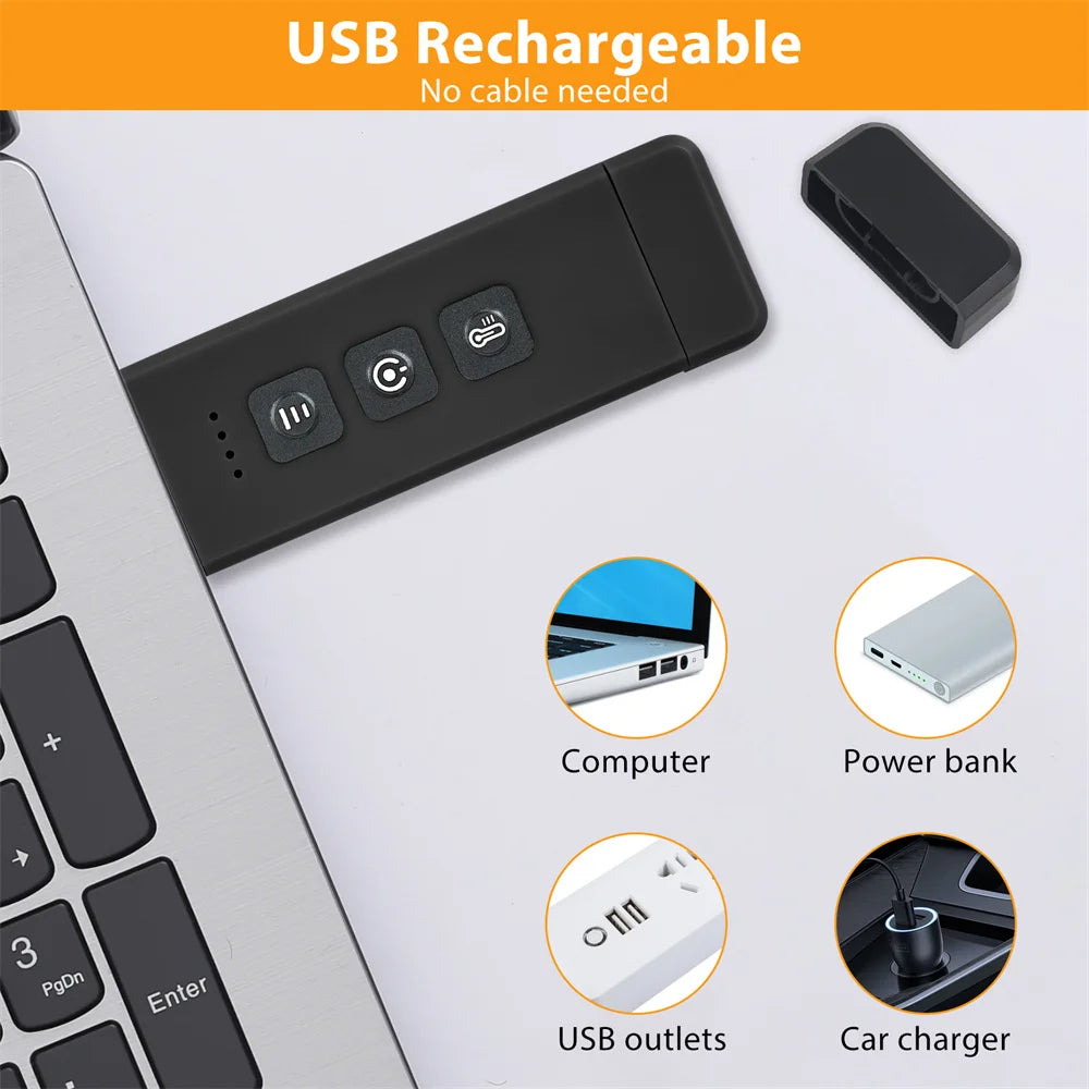 Clip-On Book Light USB Rechargeable LED Reading Lamp with Timer