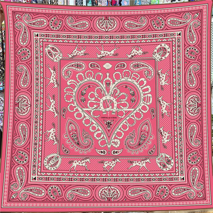 Luxury Silk Cashmere Square Scarf for Women – Designer Pashmina Shawl