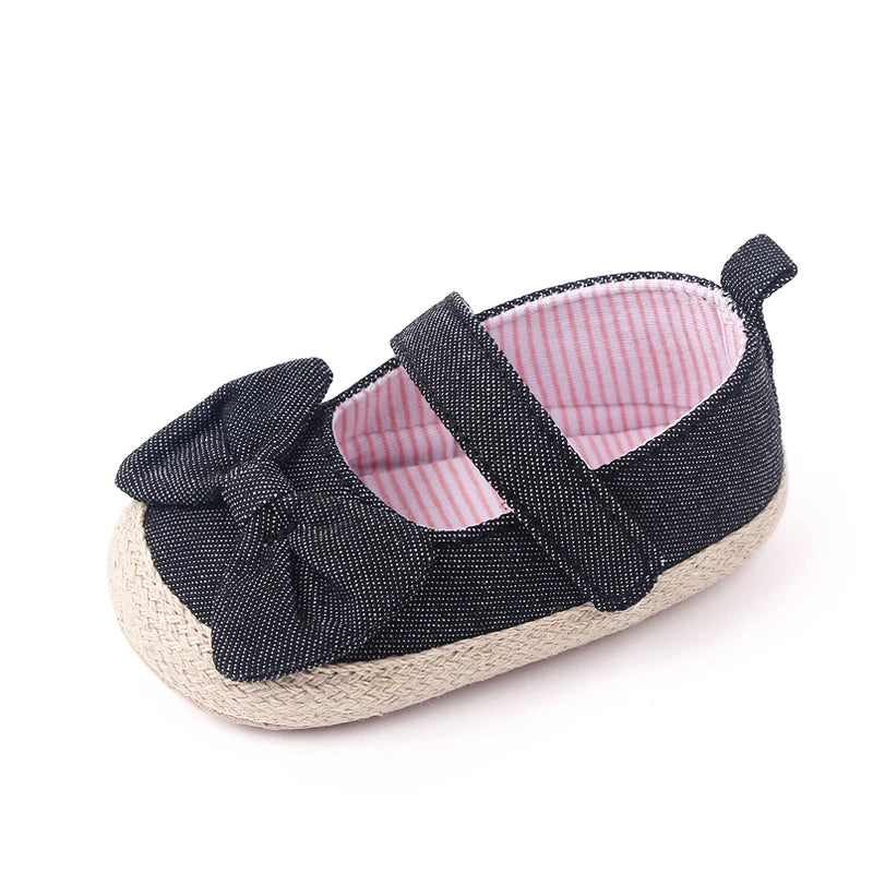 Baby Girl Mary Jane Shoes – Soft Sole Bowknot Sandal