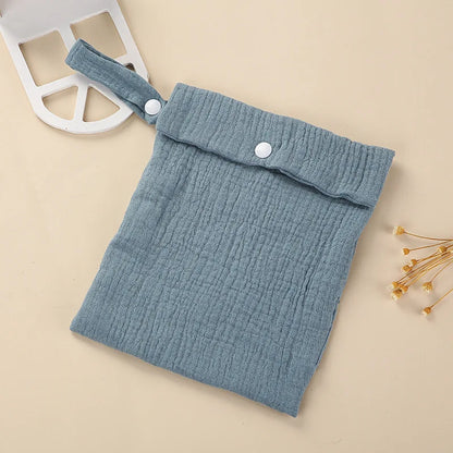 Organic Cotton Diaper Pouch – Double Layer Muslin Wet Bag