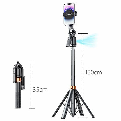 Selfie Stick Tripod 180cm with Face Tracking & 360° Gimbal Stabilizer