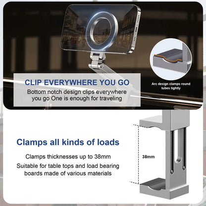 Magnetic Phone Stand – Portable Foldable MagSafe-Compatible Holder