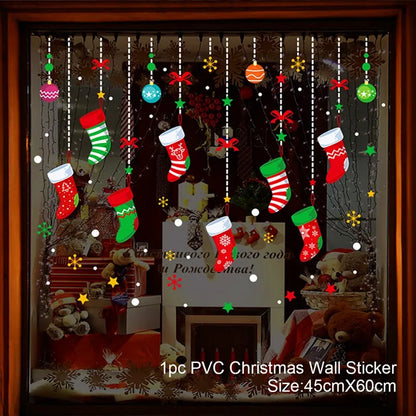 Christmas Window Stickers – PVC Removable Holiday Wall & Glass Decals