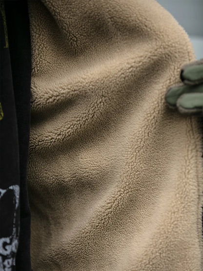 Men's Polar Fleece Jacket – Vintage Loose Streetwear Winter Coat