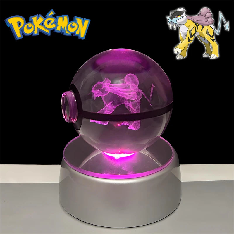 Pokémon 3D Crystal Poké Ball Night Light with LED Base