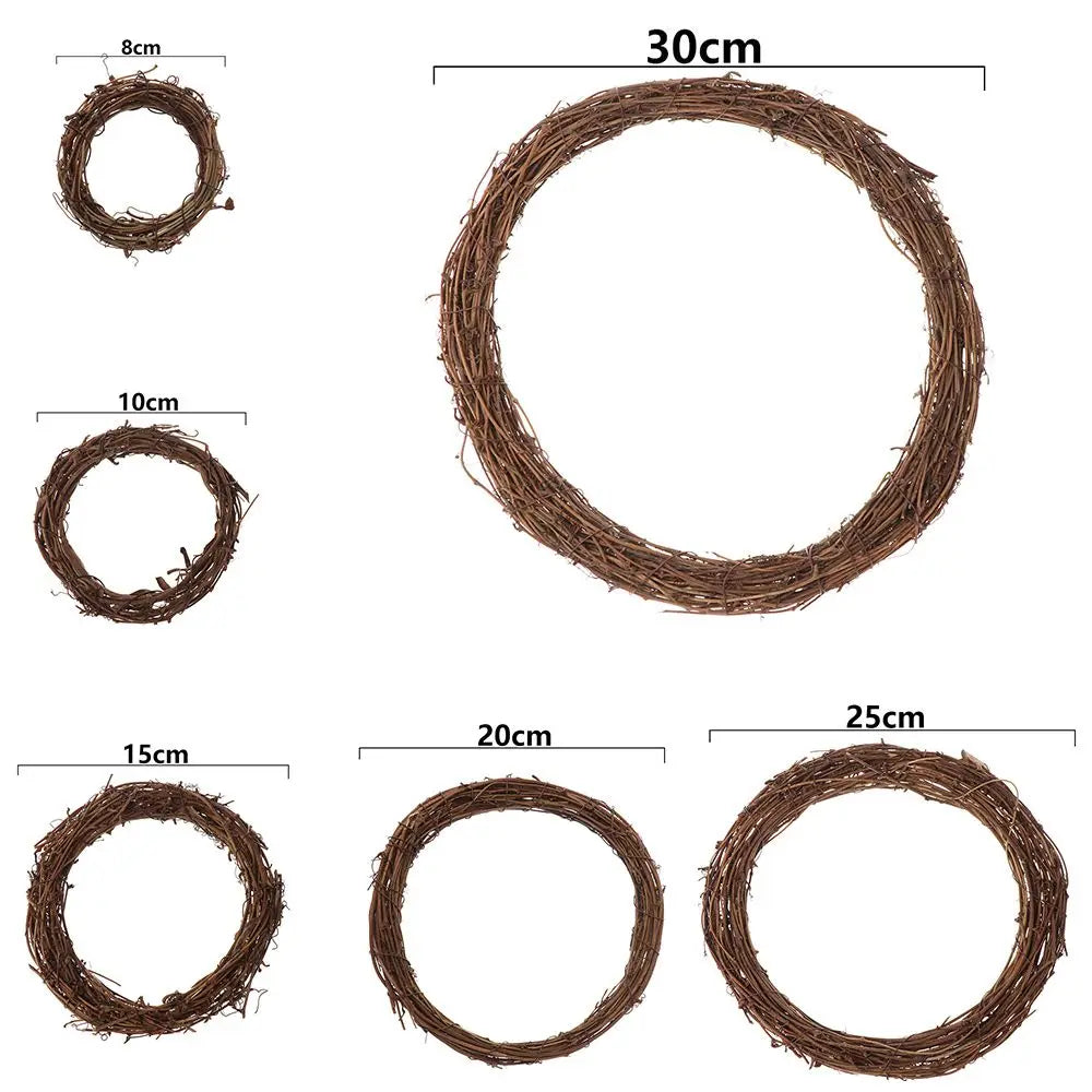 Natural Rattan Wreath Ring – Round & Heart DIY Craft Base