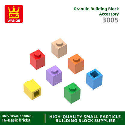 Wange 3005 1x1 Basic Brick MOC Parts – 232pcs Bulk Pack
