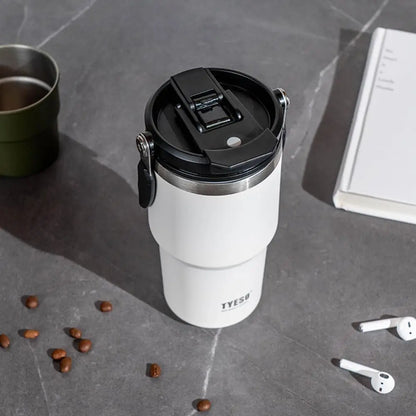 TYESO 40oz Insulated Tumbler with Handle – 1200ml Stainless Steel