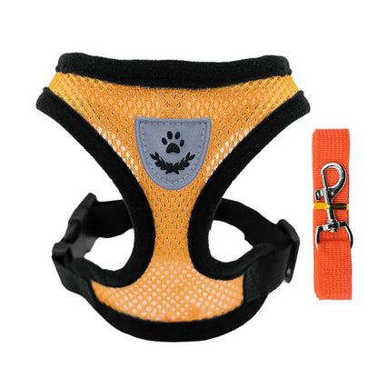 Mesh Dog Harness with Leash – Adjustable Breathable Vest