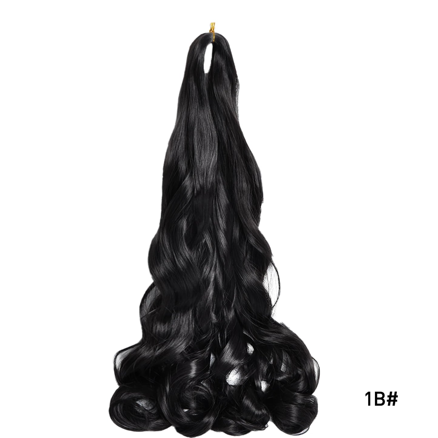 French Curl Braiding Hair 24 Inch – Pre-Stretched Synthetic Spiral Braids for Women