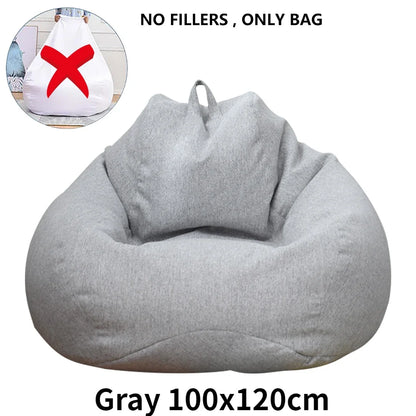 Large Soft Bean Bag Chair Cover Without Filler