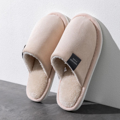 Men's Warm Plush Indoor Slippers – Non-Slip House Shoes