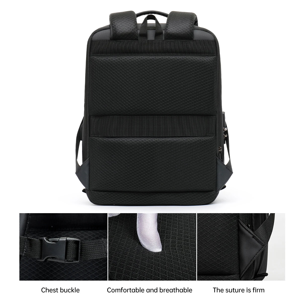 Expandable Men's Laptop Backpack – Business Travel & Gaming