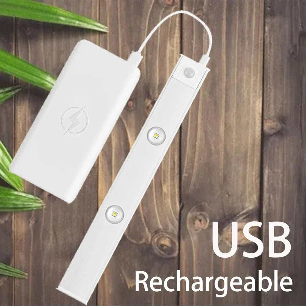 Motion Sensor LED Cabinet Light Wireless USB Rechargeable Under Cabinet Night Light