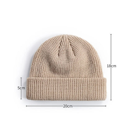 Knit Winter Beanie – Unisex Solid Color Warm Hat