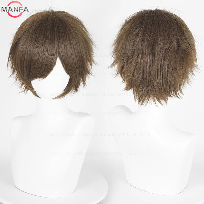Short Straight Anime Cosplay Wig 30cm Multi-Color Unisex
