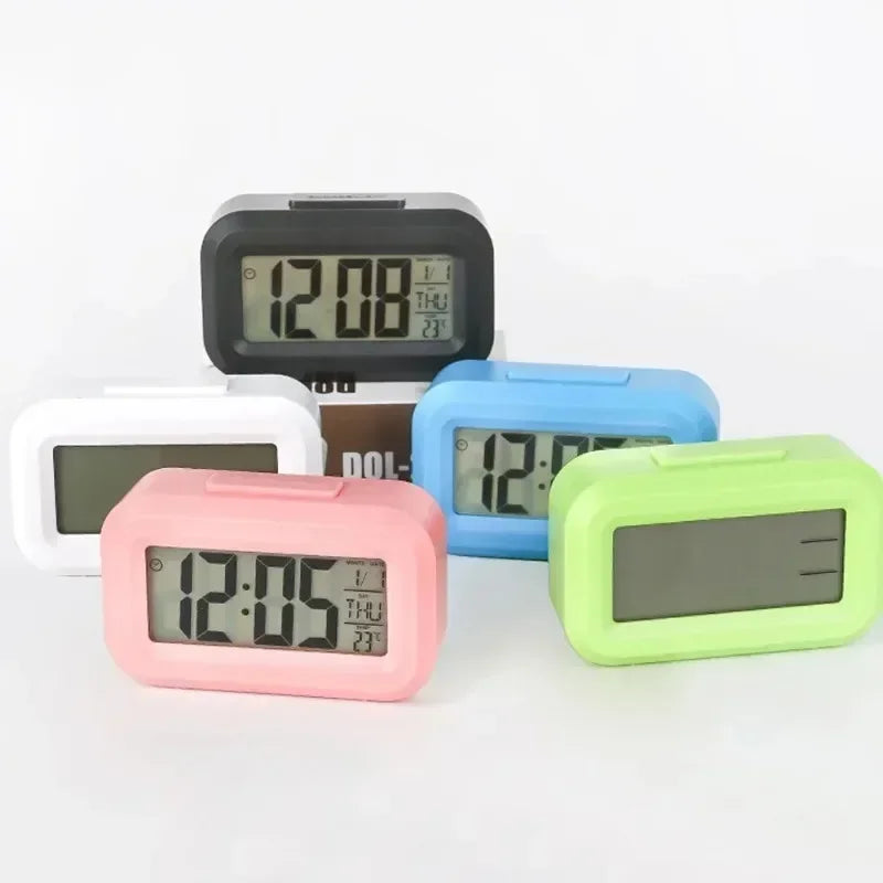 LED Digital Alarm Clock with Backlight, Date & Temperature Display