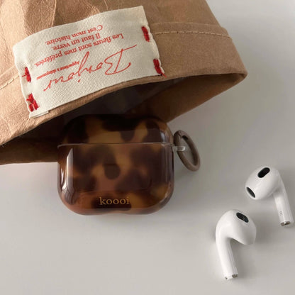 Tortoiseshell AirPods Case with Ring – IMD Amber Design