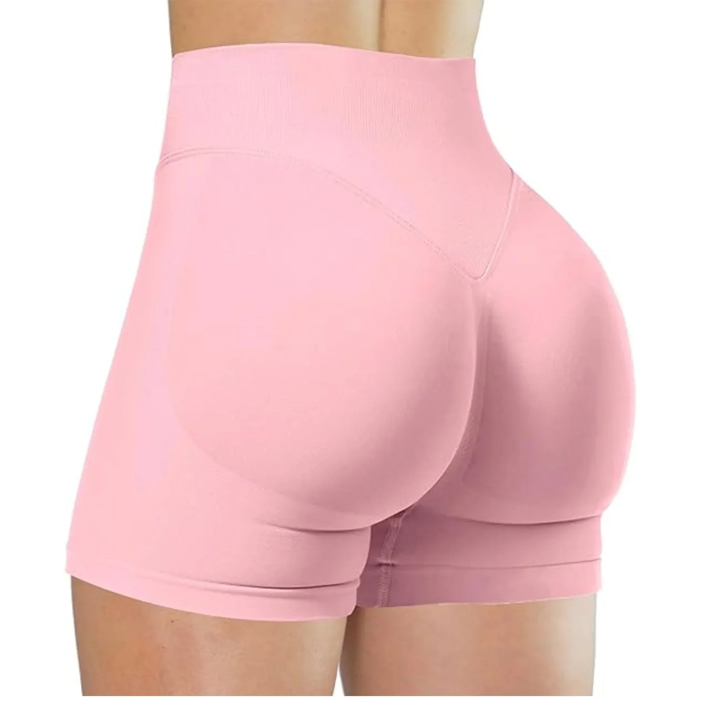 Women's High Waist Seamless Scrunch Yoga Shorts