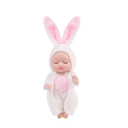 Mini Sleeping Baby Doll in Animal Costume – Cute Reborn Toy