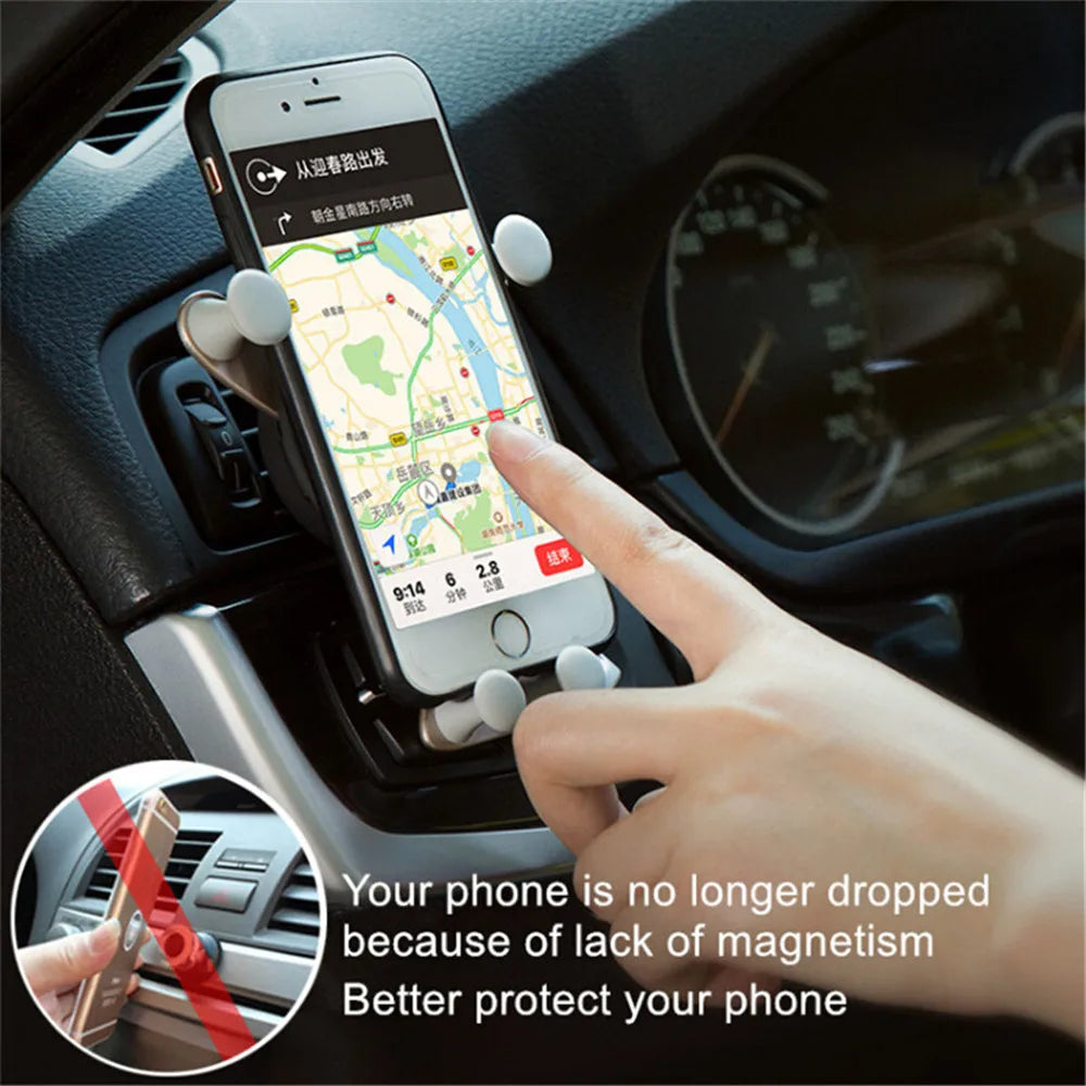 Gravity Car Phone Holder – Smile Face Air Vent Clip Mount