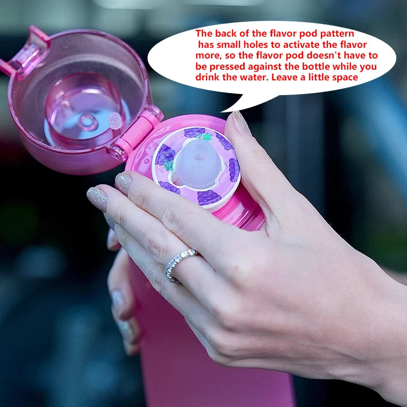 Portable Air Water Bottle with Straw and Flavor Pod