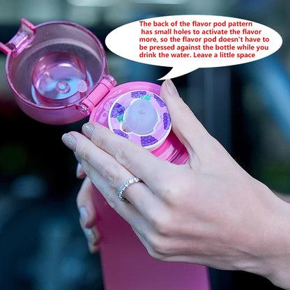 Portable Air Water Bottle with Straw and Flavor Pod
