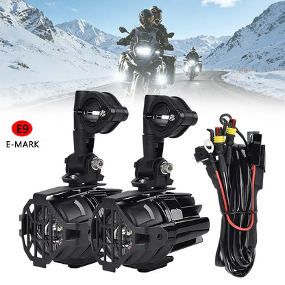 Motorcycle LED Fog Lights – Auxiliary Driving Lights for BMW R1250GS, F800GS & Yamaha MT07