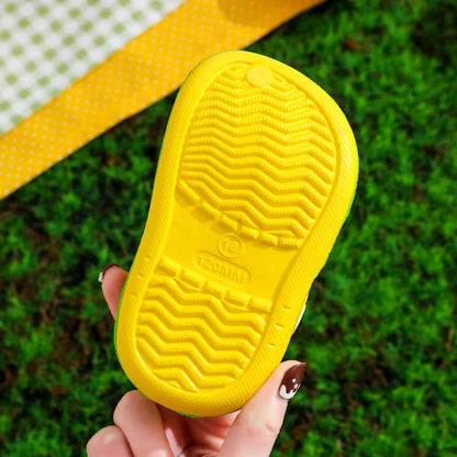 Kids Cartoon Clog Sandals – Cute Bear & Balloon Design
