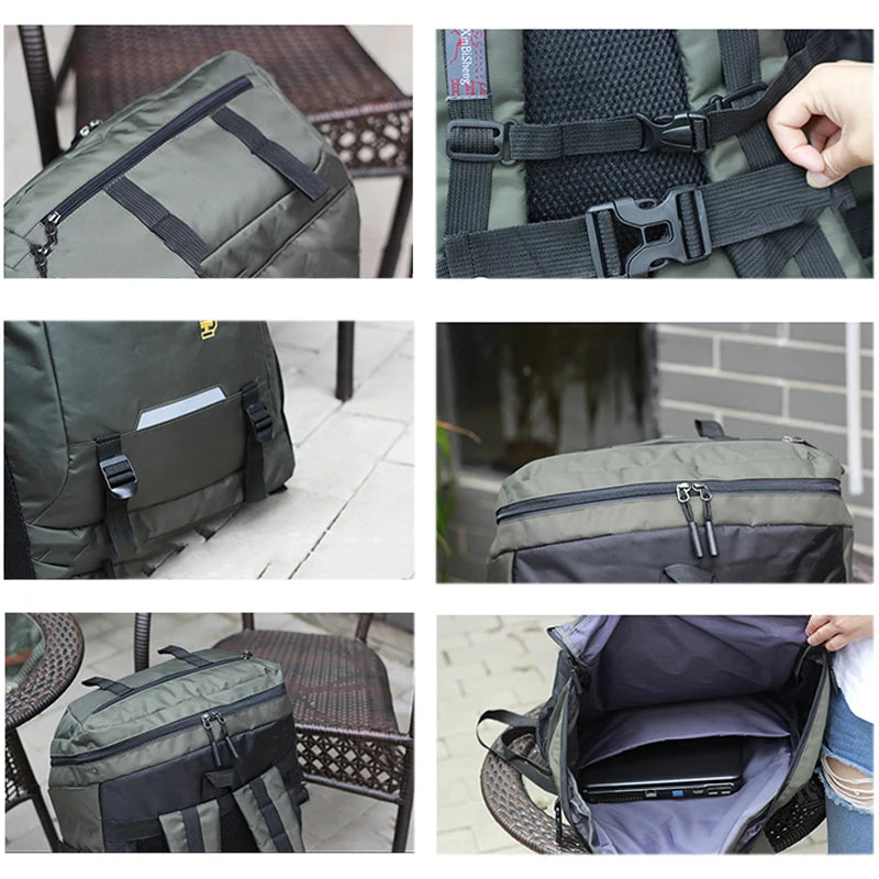Men's Outdoor Backpack 50L/80L – Hiking Travel Rucksack