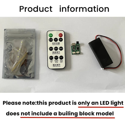 LED Light Kit for Stitch Building Blocks Set 43249 – Remote Control
