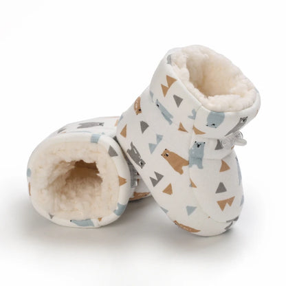 Baby Winter Boots – Cartoon Warm Fleece Booties for Boys & Girls